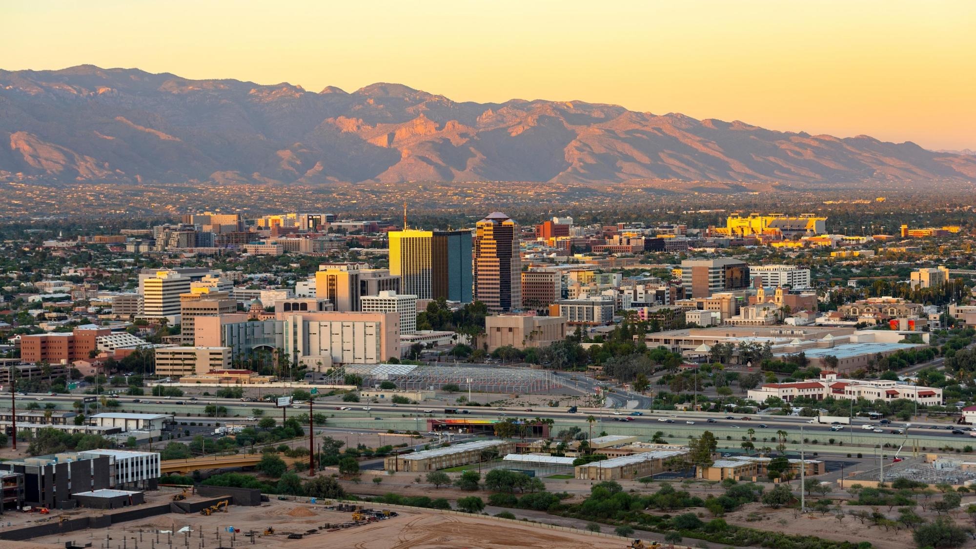 Aerial View of Tucson Arizona Captivating 4K Skyline Aerial View of Tucson Arizona Captivating 4K Skyline