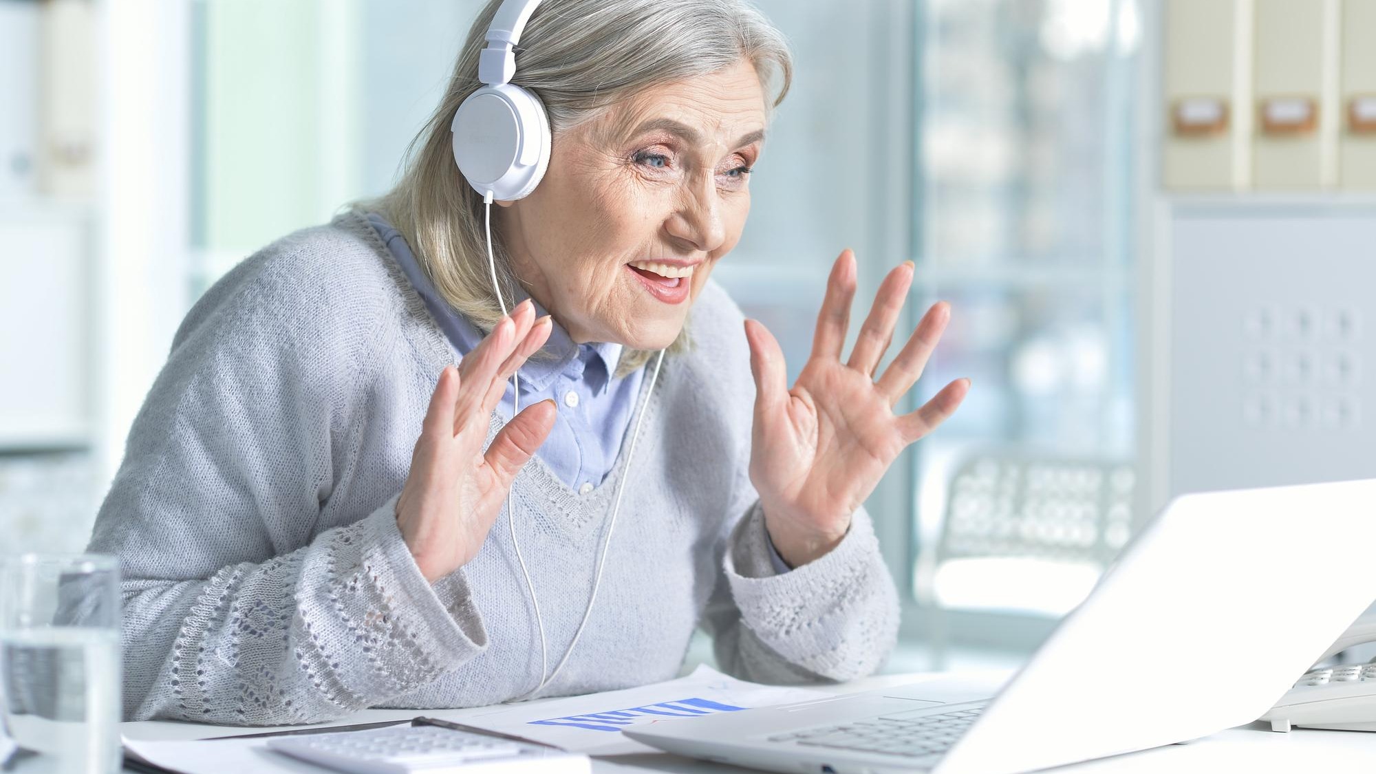 Senior woman using laptop Senior woman using laptop