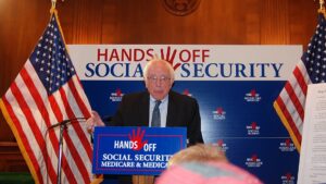 The 2012 elections are over, but the battle for our economic security is just getting started. CEOs from some of America’s biggest and least-taxed corporations are working in secret to unleash a plan to cut our Social Security system, Medicare and Medicaid in the lame duck session of Congress. That’s why we’re teaming up with progressive champion Senator Bernie Sanders and allies from across the progressive movement to fight back and protect our Social Security, Medicare and Medicaid. On Thursday, November 15, 2012 in the Dirksen Senate Building we heard advocates, members of Congress, and people sharing personal stories on the importance of these programs.