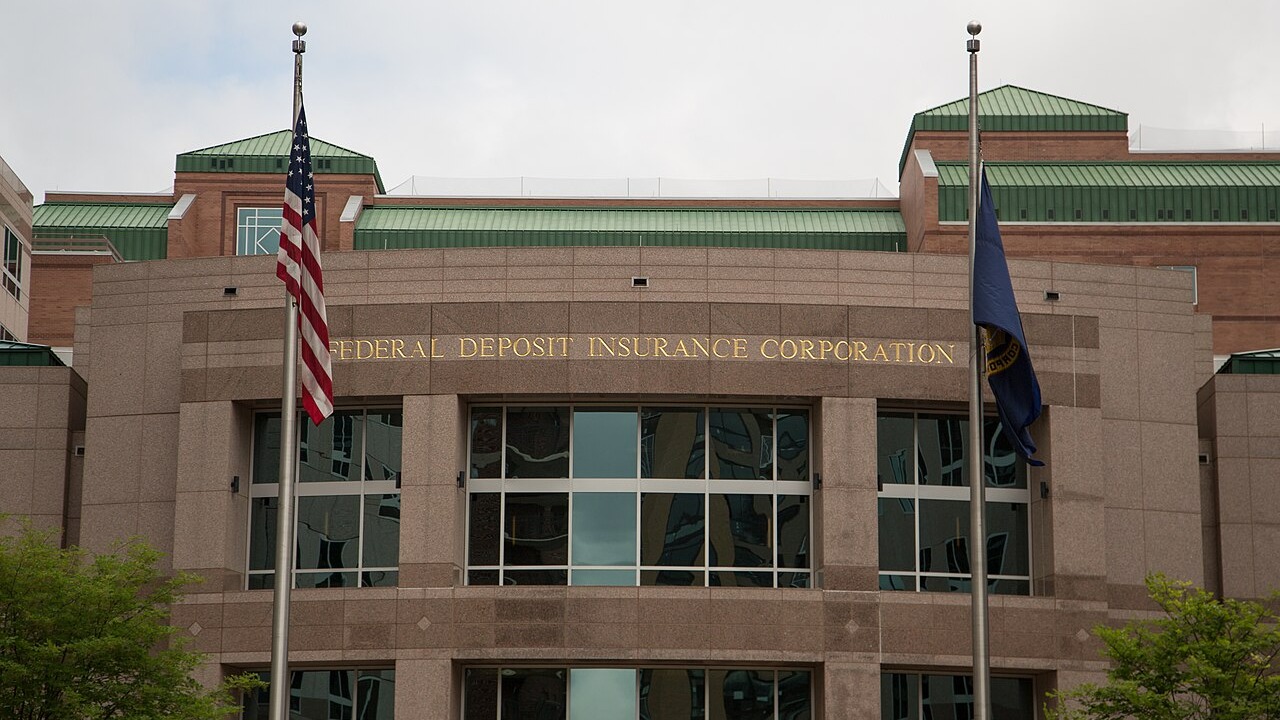 FDIC Arlington Federal Deposit Insurance Corporation 14123386909 The Federal Deposit Insurance Corporation (FDIC) in Arlington, Virginia.